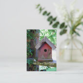 Red Birdhouse Nouveau Carte de visite d'adresse (Debout devant)