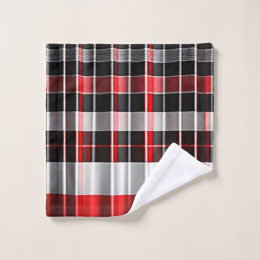 Red Black Abstract Pset Popular Collectie Bad Handdoek (Wasdoekje)