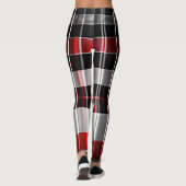 Red Black Abstract Pset Popular Collectie Leggings (Achterkant)
