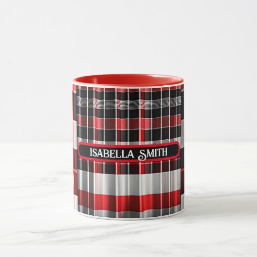 Red Black Abstract Pset Popular Collectie Mok (Midden)