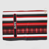Red Black Abstract Pset Trendy Collectie Golfhanddoek (Horizontaal)