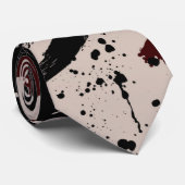 Red Black Abstract Stropdas (Opgerold)