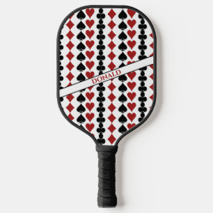 Red Black-afspeelkaartmodellen casino-patroonpatro Pickleball Paddle