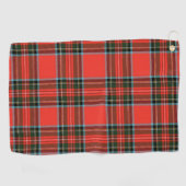 Red Black and White Plaid Pattern Golfhanddoek (Horizontaal)