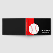 Red Black Baseball Bar Mitzvah Gastenboek (Volledig)