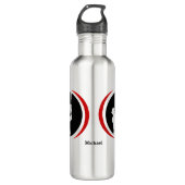 Red Black Baseball Batter Logo Waterfles (Voorkant)