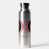 Red Black Baseball Batter Logo Waterfles (Links)