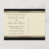 Red Black Bohemian Save the Date Briefkaart (Achterkant)