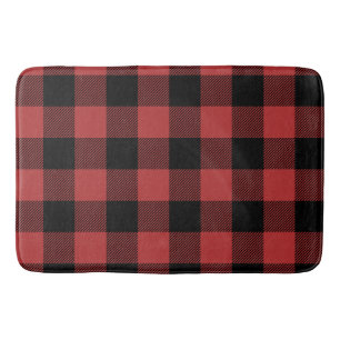 Red Black Buffalo Check Pset Badmat