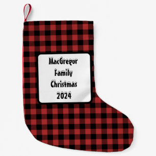 Red Black Buffalo Check Pset Kleine Kerstsok