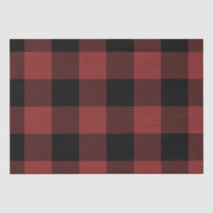 Red Black Buffalo Check Pset Tissuepapier