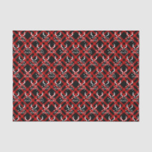 Red Black Buffalo Deer Antlers Kerstmis Tissuepapier