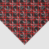 Red Black Buffalo Deer Antlers Kerstmis Tissuepapier (Detail)