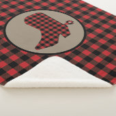 Red Black Buffalo Plaid Cowboy Boot Sherpa Deken (3/4)