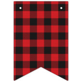 Red Black Buffalo Play Wedding Vlaggetjes (Tweede vlag)