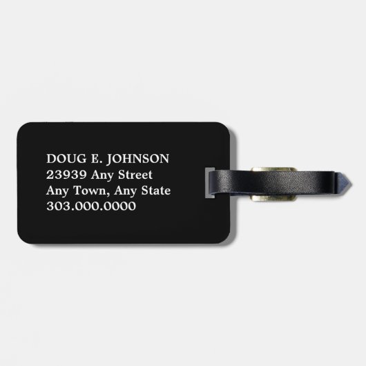 Red Black Buffalo Pset Elk Bagagelabel (Achterkant horizontaal)