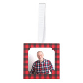 Red Black Buffalo Pset Memorial Kubus Ornament (Voorkant)