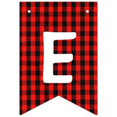 Red Black Buffalo Pset Merry kerst Vlaggetjes (Derde vlag)