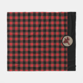 Red Black Buffalo Pset Moose Head Fleece Deken (Voorkant (Horizontaal))