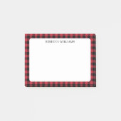 Red Black Buffalo Pset Name Sjabloon Post-it® Notes (Voorkant)