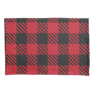 Red Black Buffalo Square Pset Pattern 1 Kussensloop