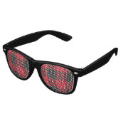 Red Black Buffalo Square Pset Pattern 1 Retro Zonnebril (Gekanteld)