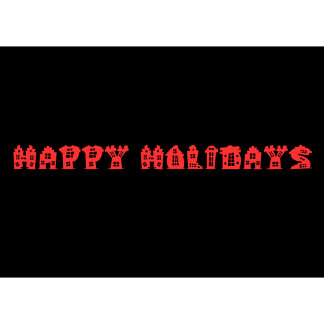 Red Black Building Font Business Holiday Kaart
