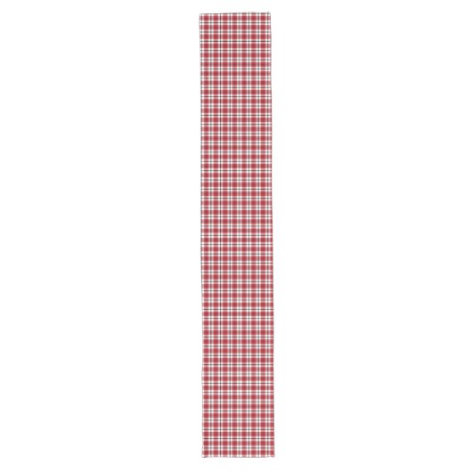 Red Black Check Runner Lumberjack Eetstijl Lange Tafelloper (Voorkant)