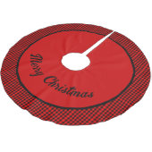Red & Black checked Personalized Christmas Kerstboom Rok (Gekanteld)