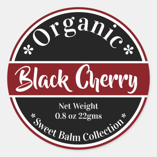 Red Black Cherry White Typografie DIY Gift Labels (Voorkant)