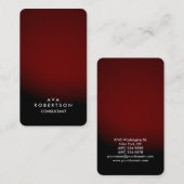 Red Black Creative Consultant Manager Visitekaartje (Voorkant / Achterkant)