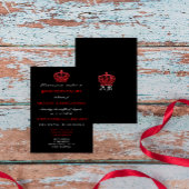 Red Black Crown Royal Glitter Gothic White Kaart