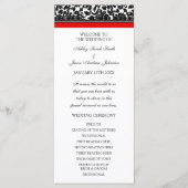 Red Black Damask Wedding Program Programma