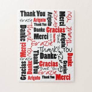 Red Black Dank u Word Cloud Legpuzzel