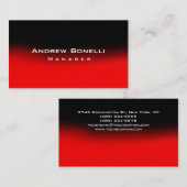 Red Black Elegant Professional Visitekaartje (Voorkant / Achterkant)