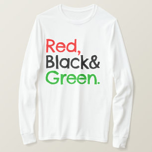 Red, Black en Green-African American T-Shirt