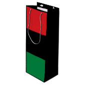 Red Black en Green Wine Gift Bag Wijn Cadeautas (Voorkant Gekanteld)