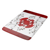 Red Black en White Cherry Blossom Sun Badmat (Gekanteld)