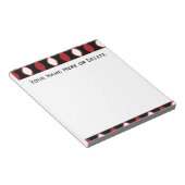 Red Black en White Retro 70's patroon Notitieblok (Schuin)