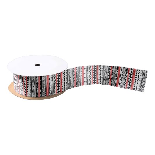 Red Black en white Southwestern Pattern Lint (Spoel)