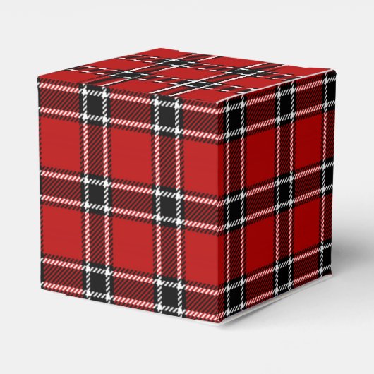 Red Black en White Tartan Bedankdoosjes (Achterkant)