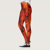 Red Black Flame Modern Chic Hipster Photo Collage Leggings (Links)