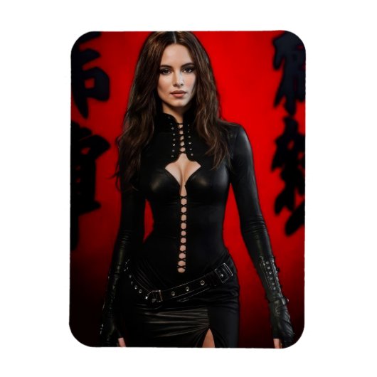 Red Black flexible magnet Magneet (Verticaal)