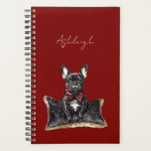 Red Black Frenchie Dog Planner (Voorkant)