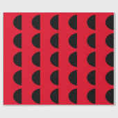 Red Black Geometric Pattern Custom Cool Holiday Cadeaupapier (Vlak)