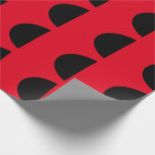 Red Black Geometric Pattern Custom Cool Holiday Cadeaupapier (Hoek)