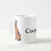 Red & Black German Shepherd GSD Koffiemok (Voorkant links)