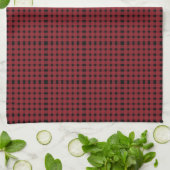Red Black Gingham Pset Pattern Theedoek (Gevouwen)