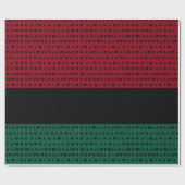 RED BLACK GREEN 7 DAGEN KWANZAA CADEAUPAPIER (Vlak)