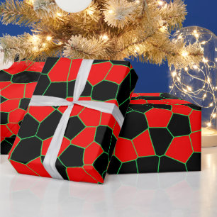 Red Black Green Cool Stylish Trendy Pattern Cadeaupapier